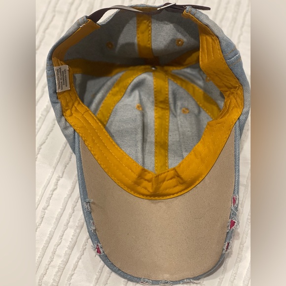 NEW, 🇺🇸 USA Rhinestone Denim Adjustable Baseball Hat,OS - Picture 4 of 4